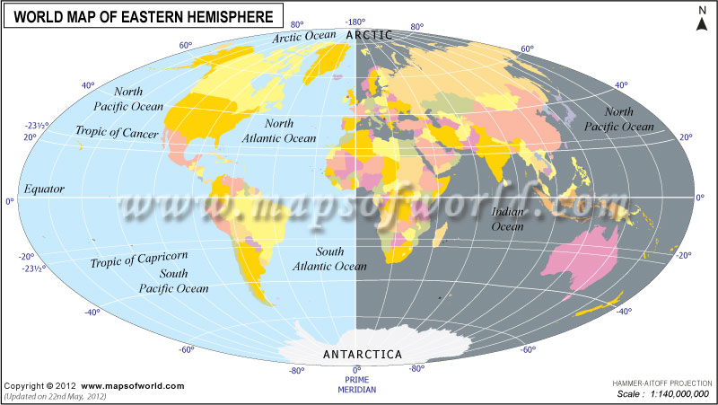 Eastern Hemisphere Map