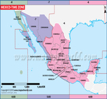Mexico Time Zone Map