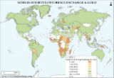 World Reserves of Gold and Foreign Exchange Map