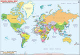 World Map in Spanish