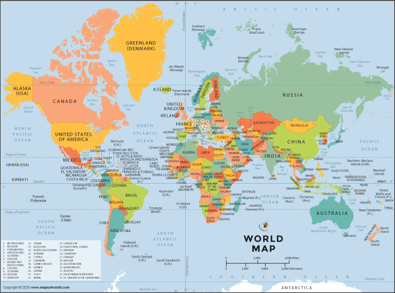How Many Countries are there in the World? - 195
