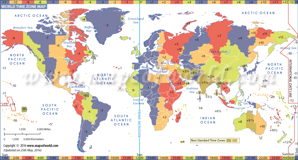 World Time Zone Map